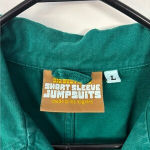Big Bud Press Short Sleeve Teal Green Jumpsuit, Size Large